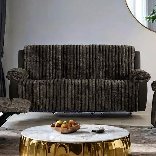 Dionysus Manual Reclining Sofa Brown - California Furniture (Coachella, CA)