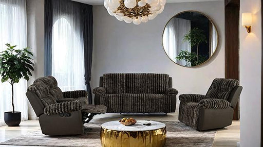 Dionysus Manual Reclining Sofa Brown - California Furniture (Coachella, CA)