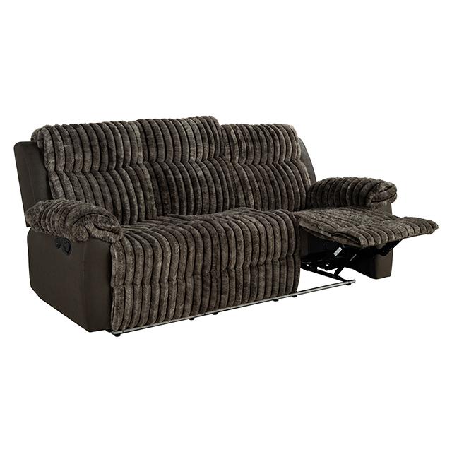 Dionysus Manual Reclining Sofa Brown - California Furniture (Coachella, CA)