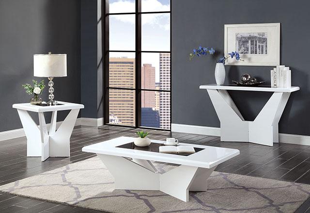 DUBENDORF End Table, White - California Furniture (Coachella, CA)