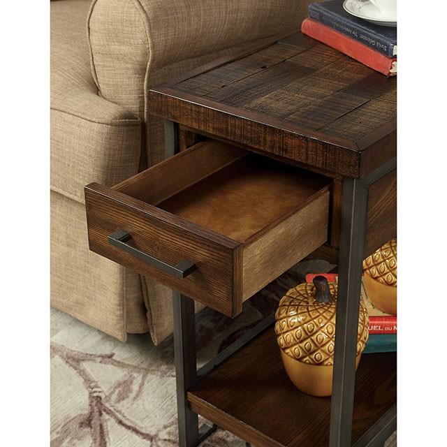 Dundalk Dark Oak Side Table - California Furniture (Coachella, CA)