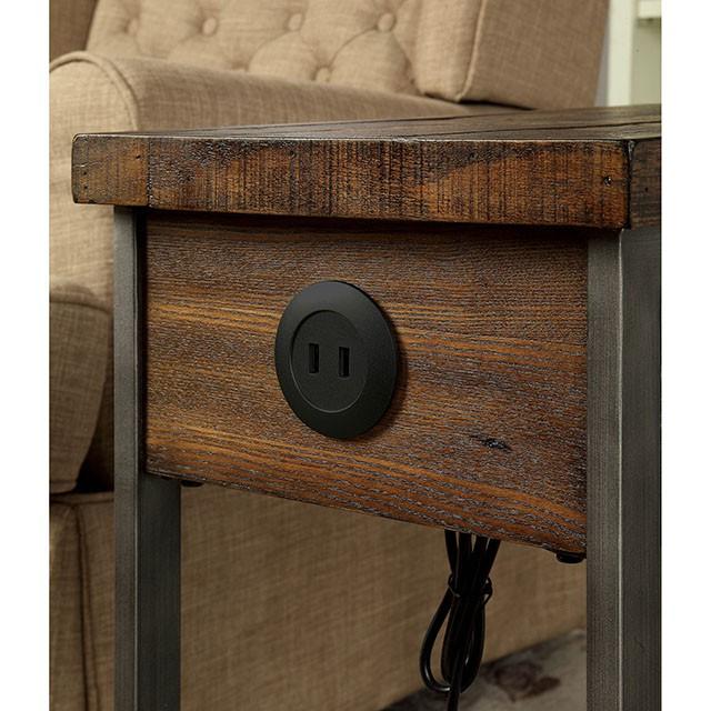 Dundalk Dark Oak Side Table - California Furniture (Coachella, CA)