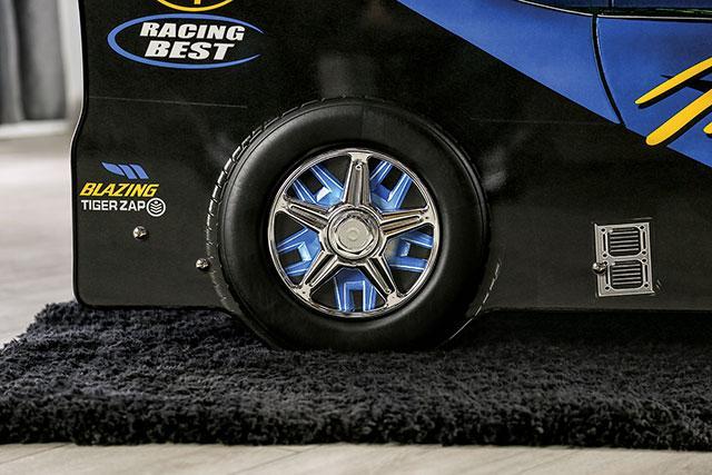 DUSTRACK Twin Bed, Blue & Red - California Furniture (Coachella, CA)