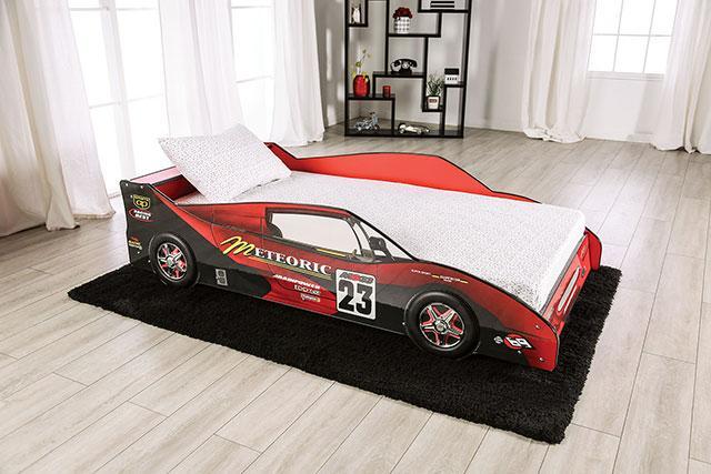 DUSTRACK Twin Bed, Blue & Red - California Furniture (Coachella, CA)