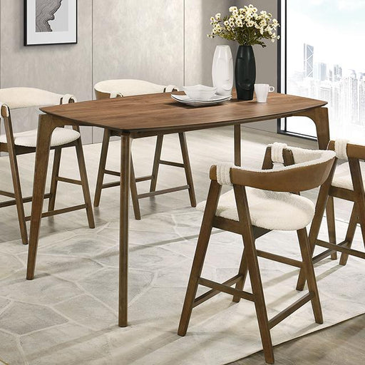 Ebikon 5 Pc Counter Ht Table Set Walnut - California Furniture (Coachella, CA)