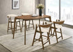 Ebikon 5 Pc Counter Ht Table Set Walnut - California Furniture (Coachella, CA)