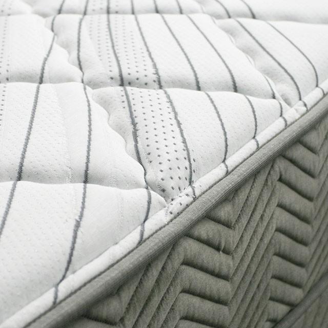 EDREA White/Gray 10" Tight Top Pocket Coil, Full - California Furniture (Coachella, CA)