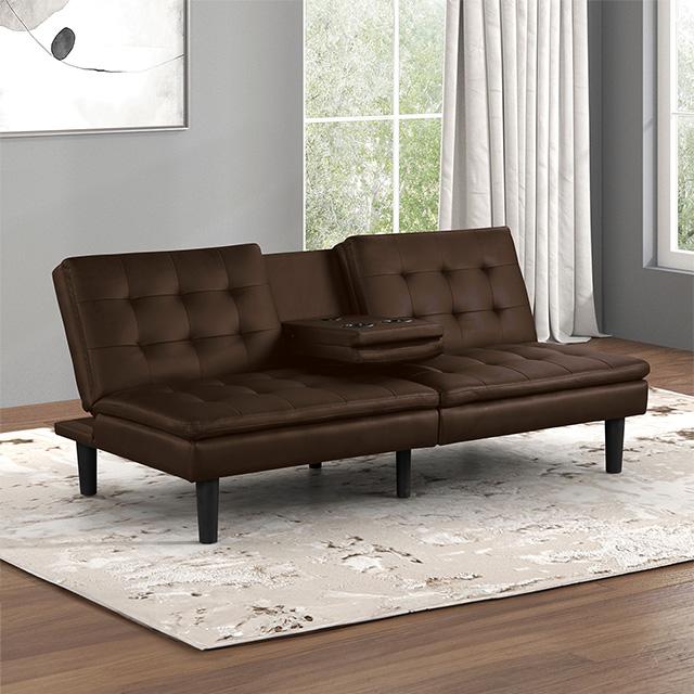 Eidsberg Futon Sofa Bed Orange, Grey, Brown, & Black - California Furniture (Coachella, CA)