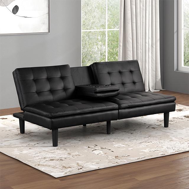 Eidsberg Futon Sofa Bed Orange, Grey, Brown, & Black - California Furniture (Coachella, CA)