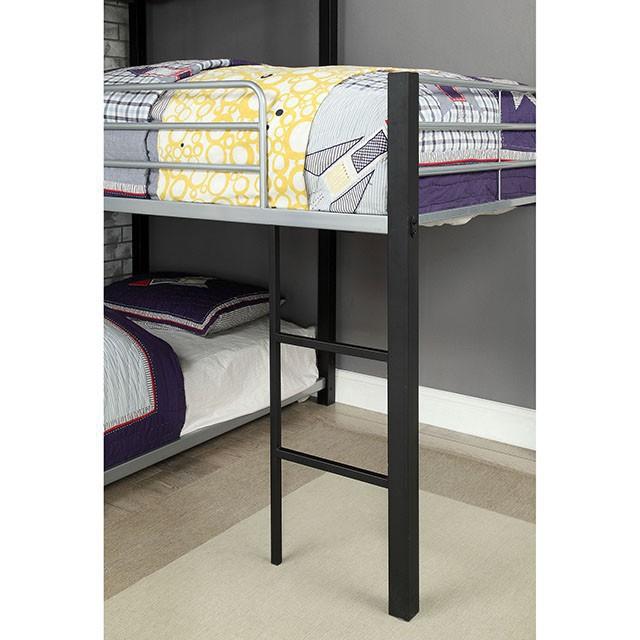 Aubrey Sand Black Twin Triple Decker Bed - California Furniture (Coachella, CA)