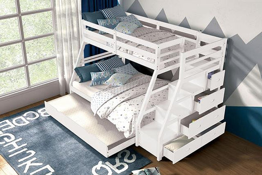 Ellington Twin/Full Bunk Bed White & Espresso - California Furniture (Coachella, CA)