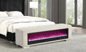 Elnath Bench w/ Visual Crystal Fireplace - California Furniture (Coachella, CA)