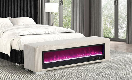 Elnath Bench w/ Visual Crystal Fireplace - California Furniture (Coachella, CA)