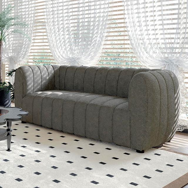 AVERSA Loveseat, Black, Gray, & White - California Furniture (Coachella, CA)