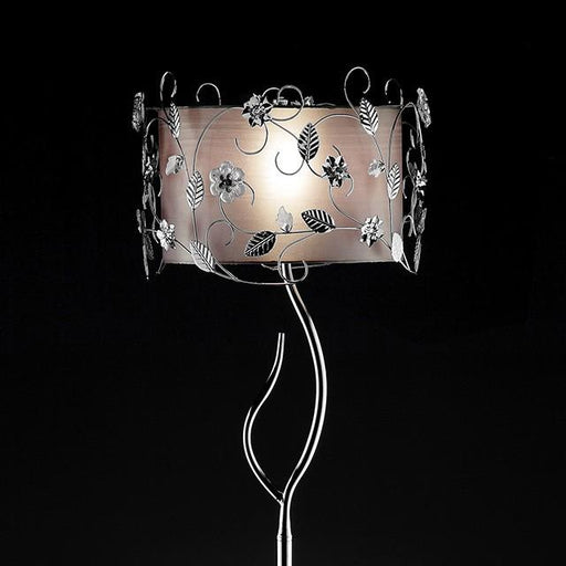 Elva Silver/Chrome Floor Lamp, Double Shade - California Furniture (Coachella, CA)