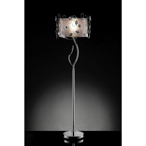 Elva Silver/Chrome Floor Lamp, Double Shade - California Furniture (Coachella, CA)