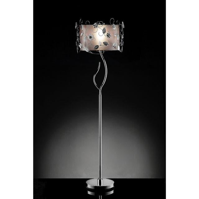 Elva Silver/Chrome Floor Lamp, Double Shade - California Furniture (Coachella, CA)
