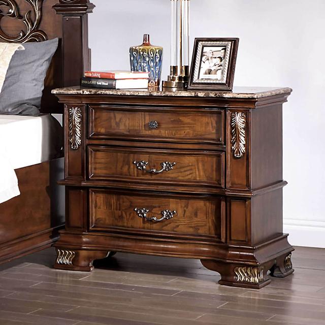 ESPARANZA Night Stand, Brown Cherry - California Furniture (Coachella, CA)