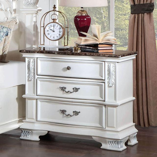 ESPARANZA Night Stand, Pearl White - California Furniture (Coachella, CA)