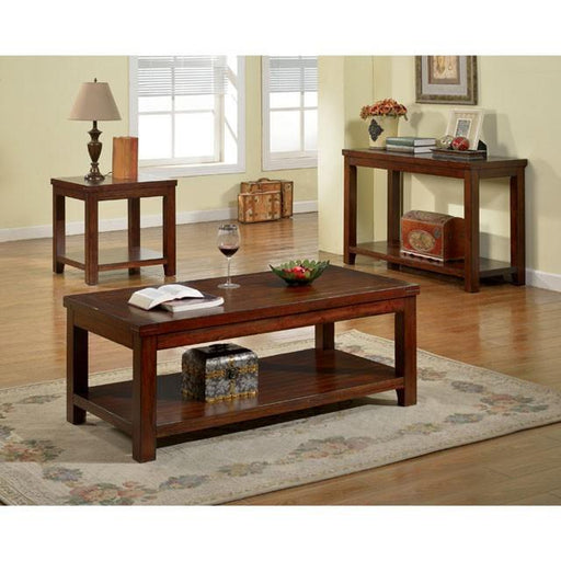 ESTELL Dark Cherry End Table, Cherry - California Furniture (Coachella, CA)