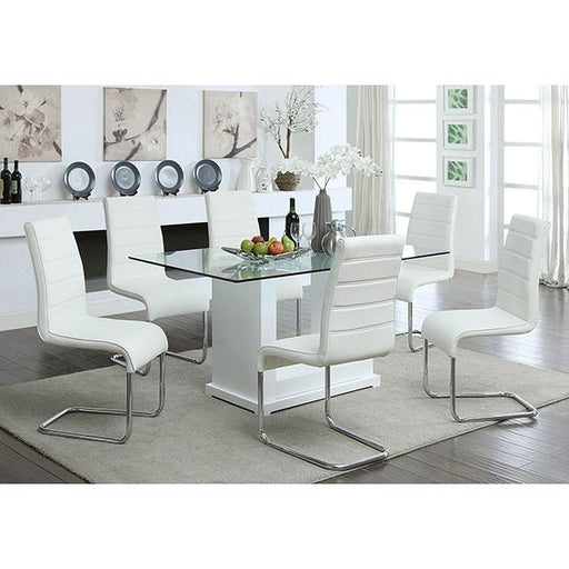 Eva White/Clear Dining Table - California Furniture (Coachella, CA)