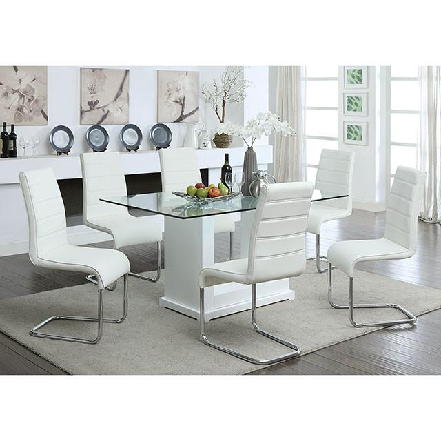Eva White/Clear Dining Table - California Furniture (Coachella, CA)