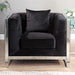 EVADNE Chair w/ Pillow, Black - California Furniture (Coachella, CA)
