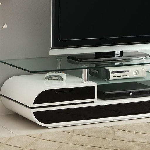 Evos Black/White 63" TV Console - California Furniture (Coachella, CA)