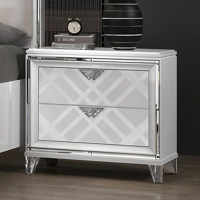 EMMELINE Night Stand w/ USB, White - California Furniture (Coachella, CA)