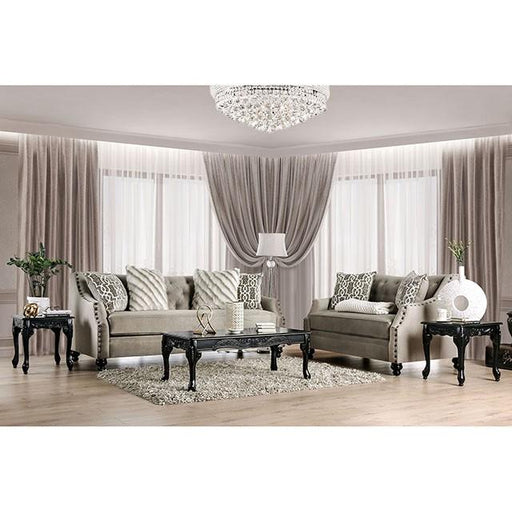 Ezrin Light Brown Love Seat - California Furniture (Coachella, CA)