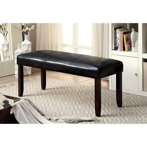 EMMONS I Dark Cherry/Espresso Bench - California Furniture (Coachella, CA)