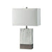 Faith White Marble/Silver 20"H White Marble Steel Table Lamp - California Furniture (Coachella, CA)