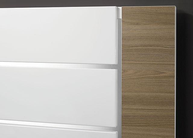 ERLANGEN Cal.King & E.King Bed, White/Natural - California Furniture (Coachella, CA)