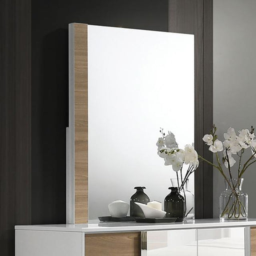 ERLANGEN Mirror, White/Natural - California Furniture (Coachella, CA)