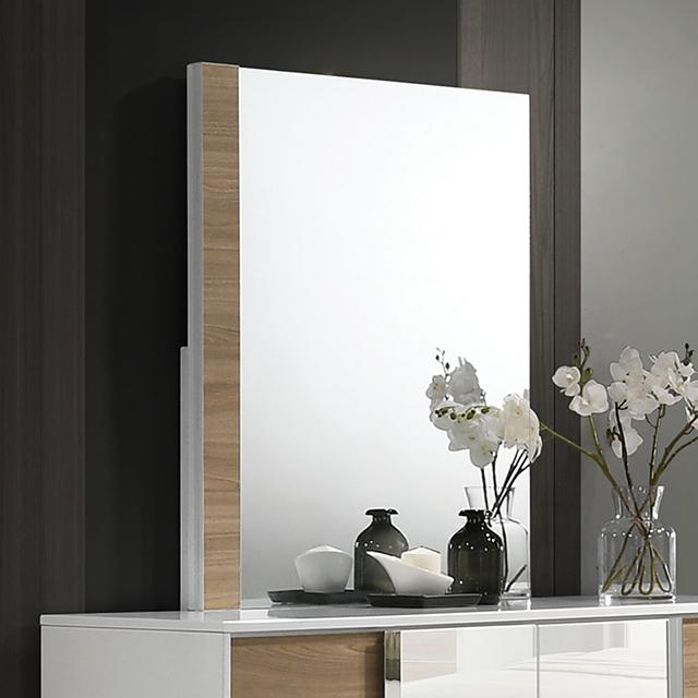 ERLANGEN Mirror, White/Natural - California Furniture (Coachella, CA)