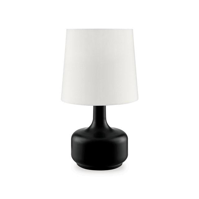Farah Black 17"H Matte Black Table Lamp - California Furniture (Coachella, CA)