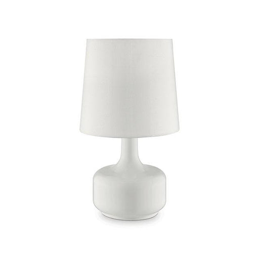 Farah White 17"H Glossy White Table Lamp - California Furniture (Coachella, CA)