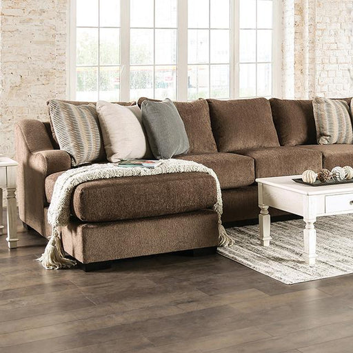 FARRINGDON Sectional, Brown - California Furniture (Coachella, CA)