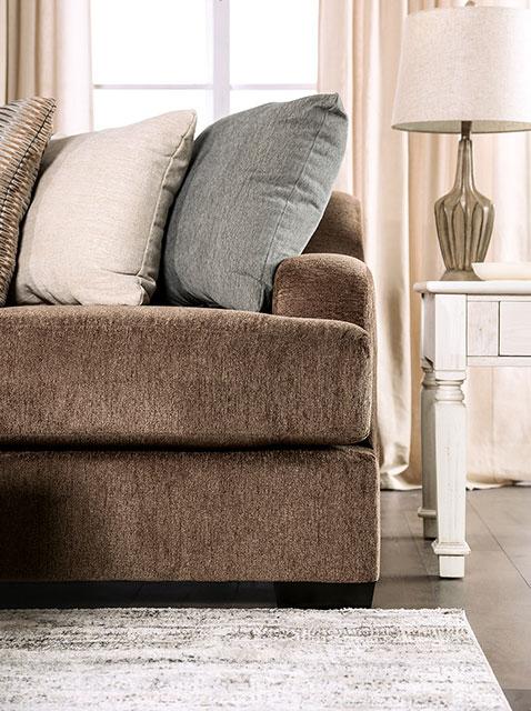 FARRINGDON Sectional, Brown - California Furniture (Coachella, CA)