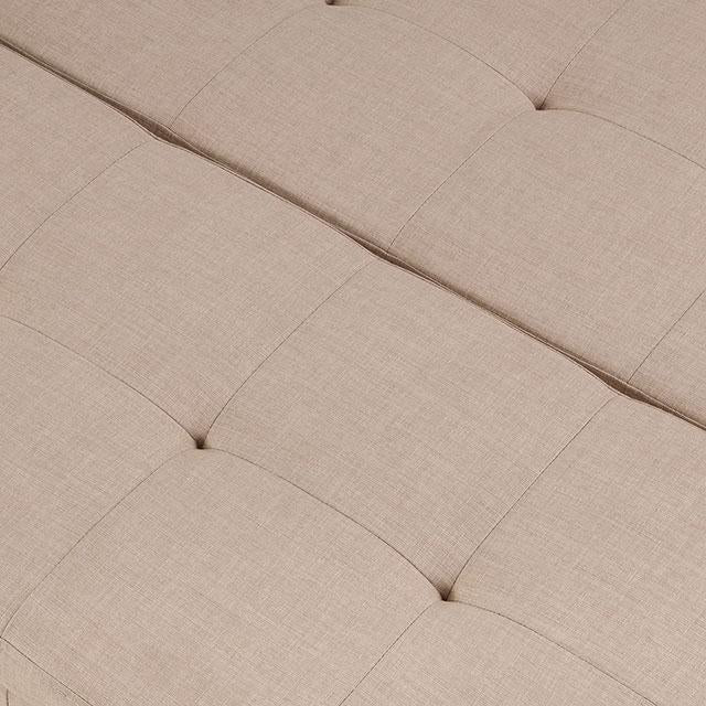 FAZIO Storage Ottoman, Beige - California Furniture (Coachella, CA)