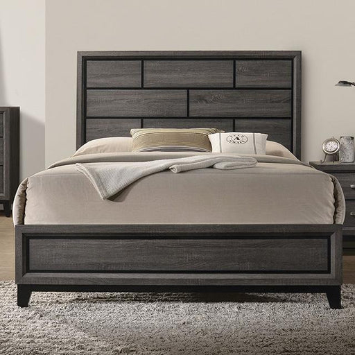 Errico Bed Grey & White - California Furniture (Coachella, CA)