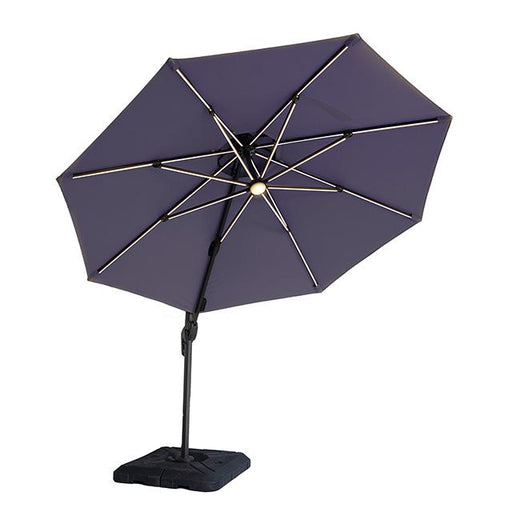 Fera 10 Ft Round Umbrella w/ LED Bulb + 37" Large Base - California Furniture (Coachella, CA)
