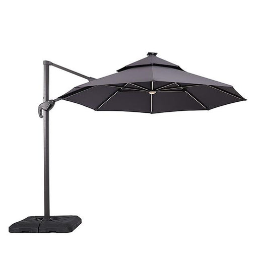 Nuti 10 Ft Round Umbrella w/ LED Light + 37" Large Base - California Furniture (Coachella, CA)