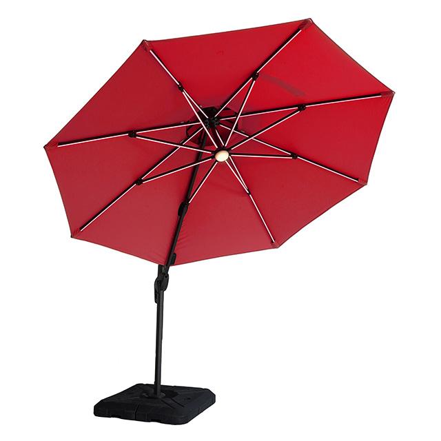 Xico 8 Ft Square Umbrella w/ Double Top w/ LED Light + 37" Large Base - California Furniture (Coachella, CA)