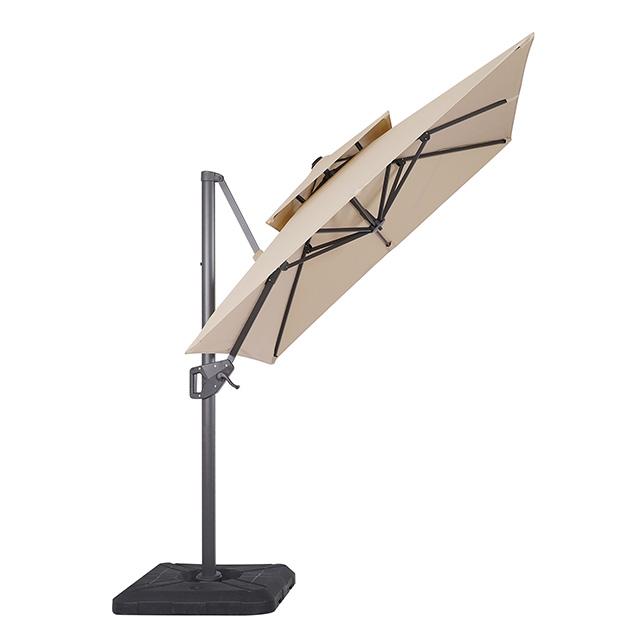 Fida 8 Ft Square Umbrella w/ Double Top + 37" Large Base - California Furniture (Coachella, CA)