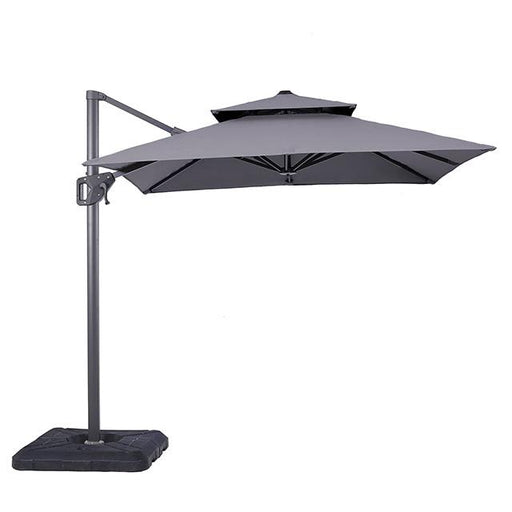 Fida 8 Ft Square Umbrella w/ Double Top + 37" Large Base - California Furniture (Coachella, CA)