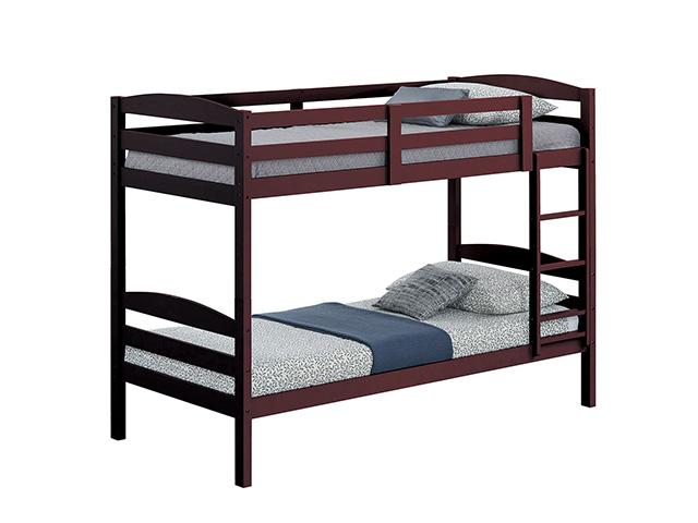 Finsbury Twin Twin Bunk Bed Espresso, Grey & White - California Furniture (Coachella, CA)