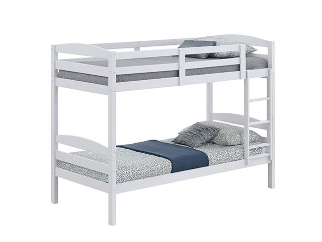 Finsbury Twin Twin Bunk Bed Espresso, Grey & White - California Furniture (Coachella, CA)