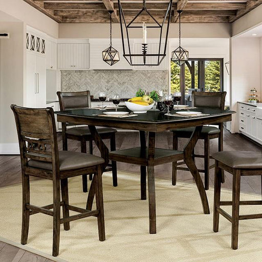 Flick Rustic Oak Counter Ht. Table - California Furniture (Coachella, CA)