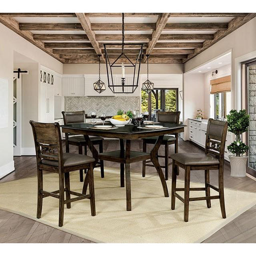 Flick Rustic Oak Counter Ht. Table - California Furniture (Coachella, CA)
